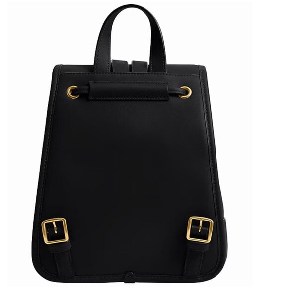 NEW Coach Glovetanned Leather Turnlock Backpack in Black - Picture 2 of 2